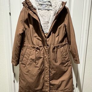 Old Navy Brown puffer jacket coat - Size Small